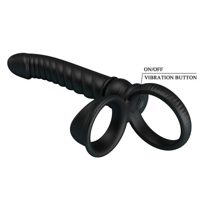 PRETTY LOVE - MERRITT ANAL VIBRATOR WITH RING AND VIBRATION BLACK