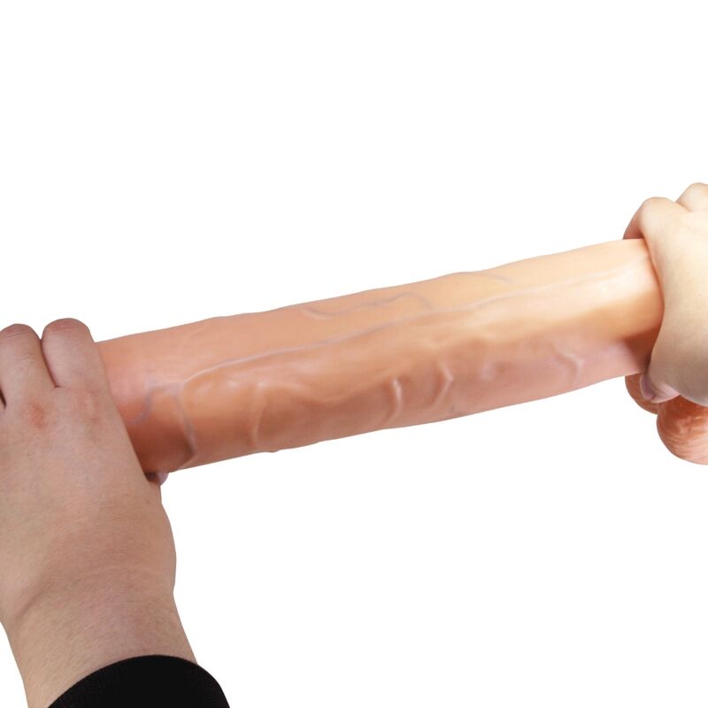 PRETTY LOVE - RAEL FLEXIBLE REALISTIC DILDO WITH SUCTION CUP 40 CM -Ø- 6 CM BROWN