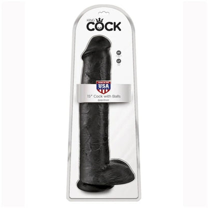 KING COCK - REALISTIC DILDO WITH TESTICLES 38 CM BLACK