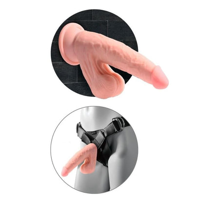 KING COCK PLUS - TRIPLE DENSITY REALISTIC DILDO WITH SWINGING TESTICLES 23 CM FLESH