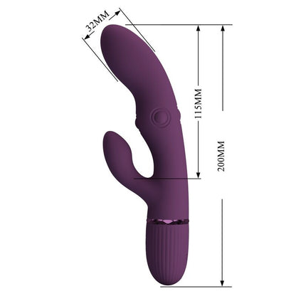 PRETTY LOVE - ZACH RECHARGEABLE THRUSTING RABBIT VIBRATOR 5+5 FUNCTIONS