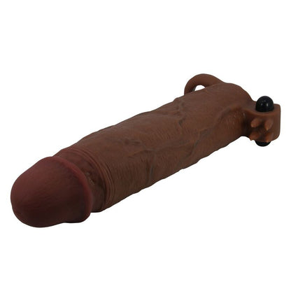 PRETTY LOVE - XERXES VIBRATING PENIS SLEEVE 22 CM Ø 4.5 CM BROWN