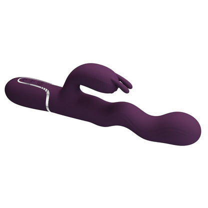 PRETTY LOVE - LOURSEN RABBIT VIBRATOR WITH THRUSTING MOTION AND 7 VIBRATIONS USB RECHARGEABLE PURPLE