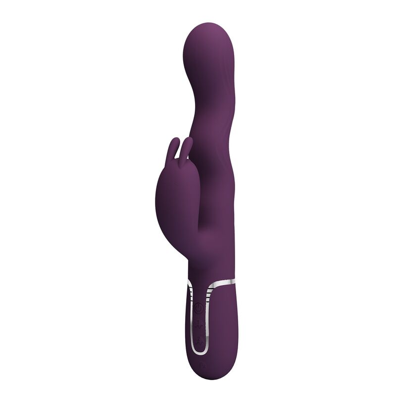 PRETTY LOVE - LOURSEN RABBIT VIBRATOR WITH THRUSTING MOTION AND 7 VIBRATIONS USB RECHARGEABLE PURPLE