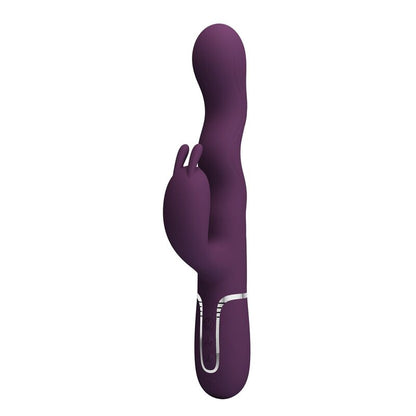 PRETTY LOVE - LOURSEN RABBIT VIBRATOR WITH THRUSTING MOTION AND 7 VIBRATIONS USB RECHARGEABLE PURPLE