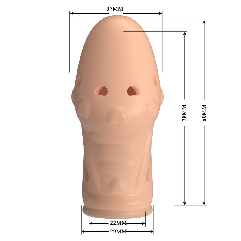 PRETTY LOVE - SOCKER TEXTURED PENIS SLEEVE NATURAL