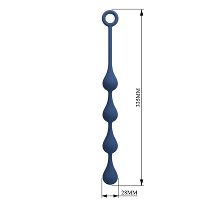 MR PLAY - BLUE SILICONE ANAL BEADS SIZE M 33 CM