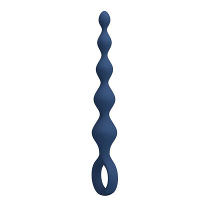 MR PLAY - BLUE SILICONE ANAL BEADS & ANAL PLUG 20.4 CM