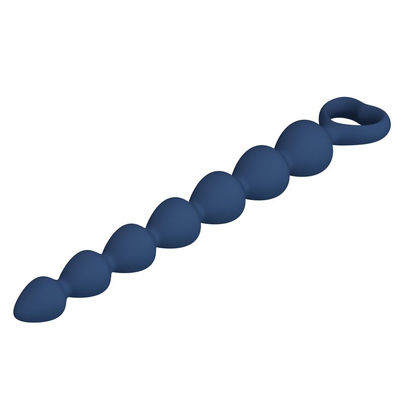 MR PLAY - BLUE SILICONE ANAL BEADS & ANAL PLUG 26.7 CM