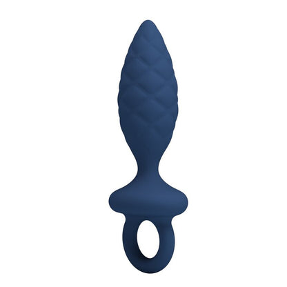 MR PLAY - TEXTURED ANAL PLUG WITH RING BLUE S