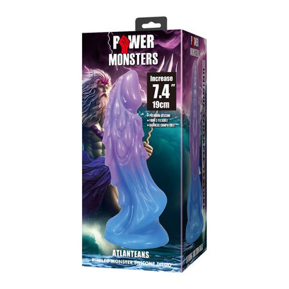 POWER MONSTERS - ATLANTEANS REALISTIC DILDO WITH SUCTION CUP 19 CM Ø 5 CM BLUE & PURPLE