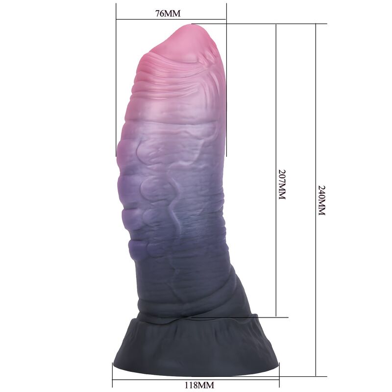 POWER MONSTERS - DREADFUL FIEND BICOLOR FANTASY SILICONE DILDO 24 CM Ø 6 CM