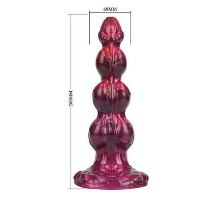 POWER MONSTERS - PRIMAL BEASTLORD PINK TRANSLUCENT FANTASY SILICONE DILDO 26 CM Ø 5 CM