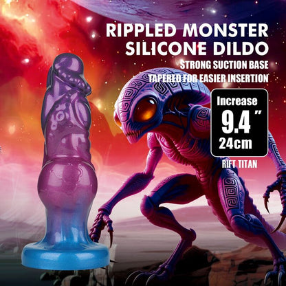 POWER MONSTERS - RIFT TITAN BICOLOR INFLATABLE FANTASY SILICONE DILDO 24 CM Ø 5 CM