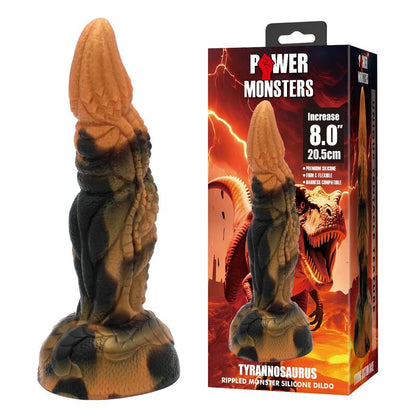 POWER MONSTERS - TYRANNOSAURUS BICOLOR FANTASY SILICONE DILDO 20.5 CM Ø 5 CM