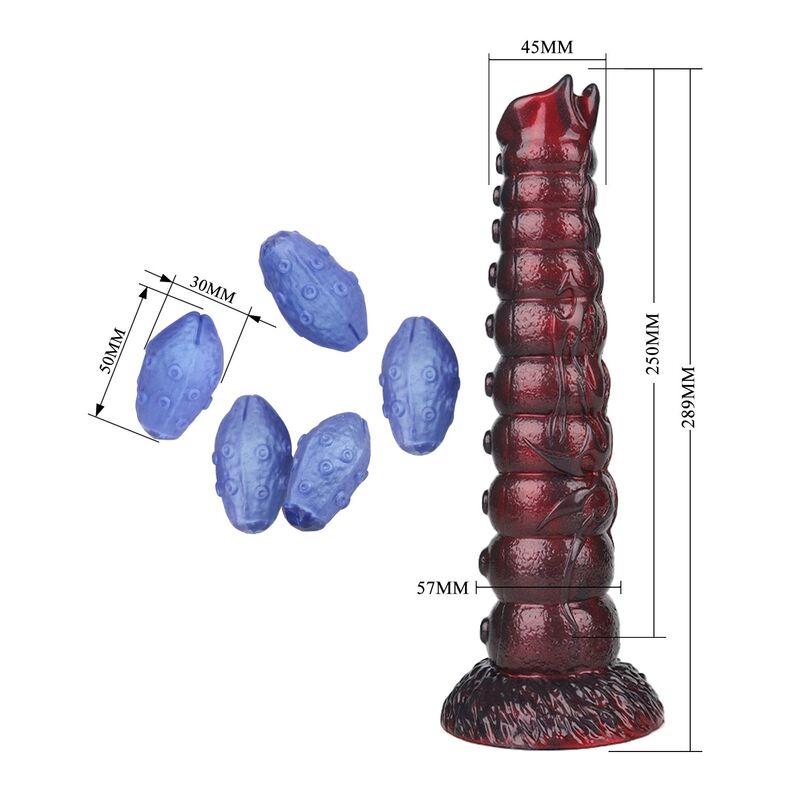 POWER MONSTERS - VOIDCLAW BRUTE BICOLOR INFLATABLE FANTASY SILICONE DILDO 29 CM Ø 5.7 CM