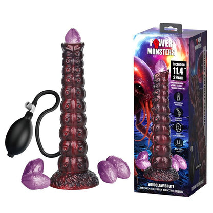 POWER MONSTERS - VOIDCLAW BRUTE BICOLOR INFLATABLE FANTASY SILICONE DILDO 29 CM Ø 5.7 CM