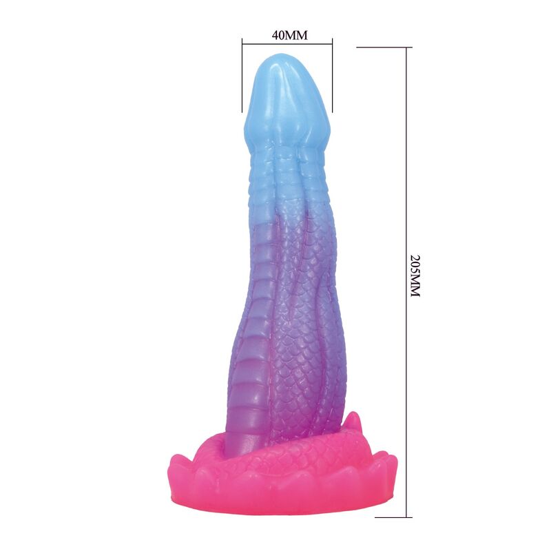 POWER MONSTERS - VOID PYTHON FANTASY DILDO WITH SUCTION CUP 20.5 CM Ø 5.2 CM BLUE, PURPLE & PINK