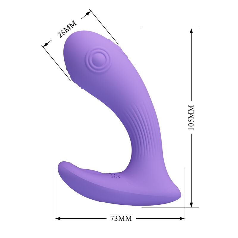 PRETTY LOVE - ANDROMEDA RECHARGEABLE DUAL STIMULATION VIBRATOR PURPLE