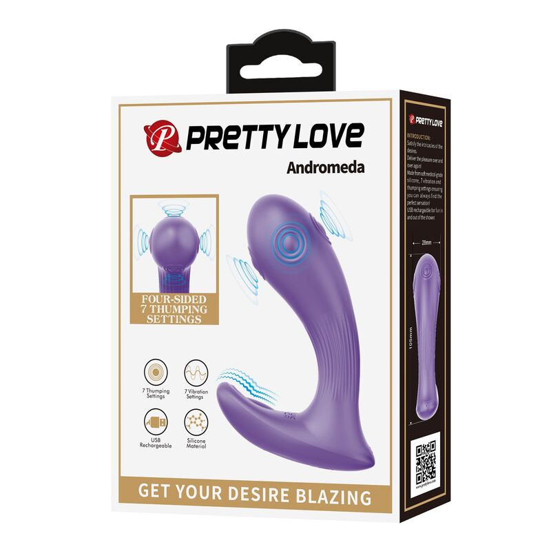 PRETTY LOVE - VIBRATEUR À DOUBLE STIMULATION RECHARGEABLE ANDROMEDA VIOLET