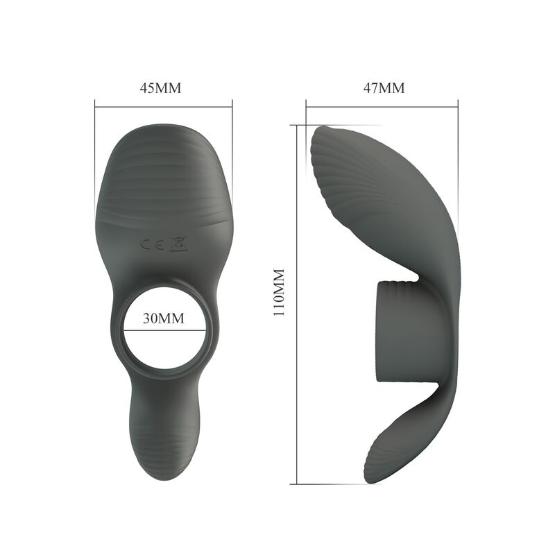 PRETTY LOVE - RECHARGEABLE VIBRATING RING WITH DUAL STIMULATION
