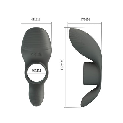PRETTY LOVE - RECHARGEABLE VIBRATING RING WITH DUAL STIMULATION