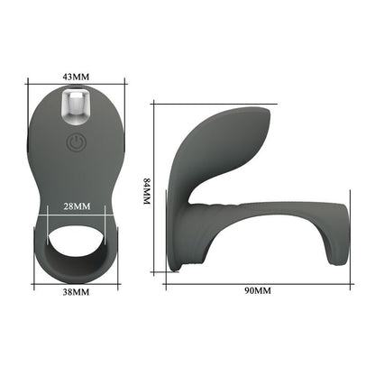 PRETTY LOVE - RECHARGEABLE VIBRATING RING WITH DUAL STIMULATOR