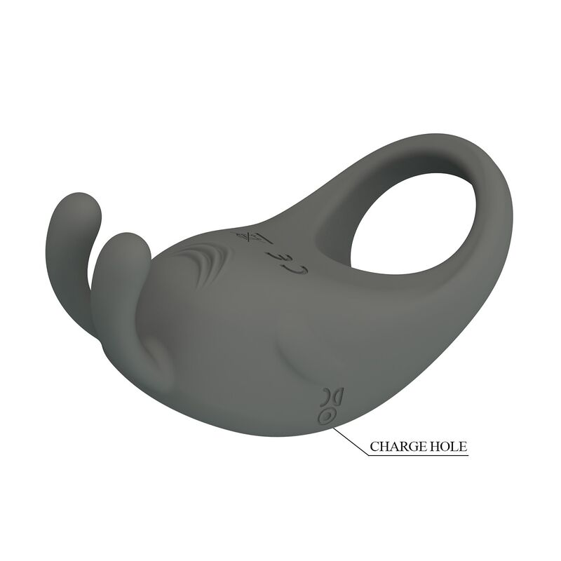 PRETTY LOVE - RECHARGEABLE VIBRATING RING WITH RABBIT STIMULATOR