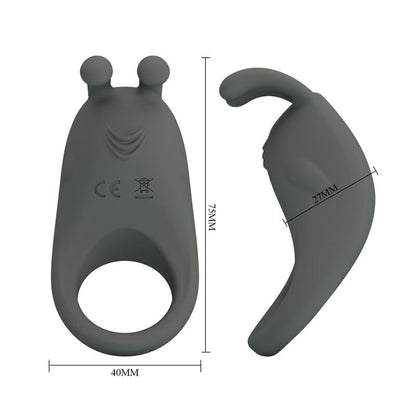 PRETTY LOVE - RECHARGEABLE VIBRATING RING WITH RABBIT STIMULATOR