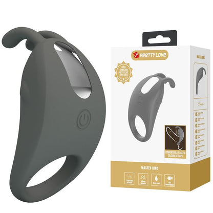 PRETTY LOVE - RECHARGEABLE VIBRATING RING WITH RABBIT STIMULATOR