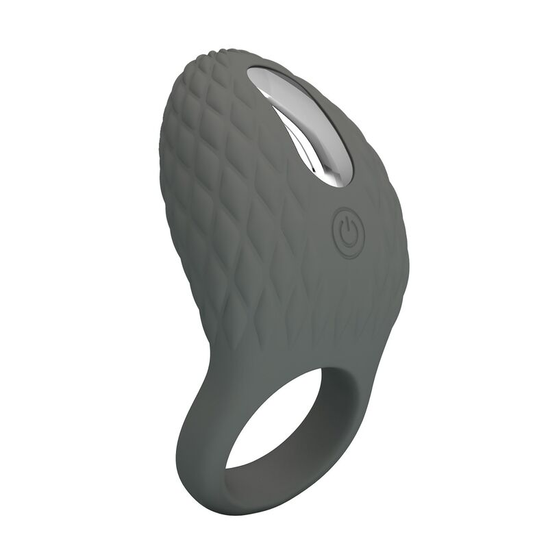 PRETTY LOVE - RECHARGEABLE TEXTURED VIBRATING RING WITH STIMULATOR