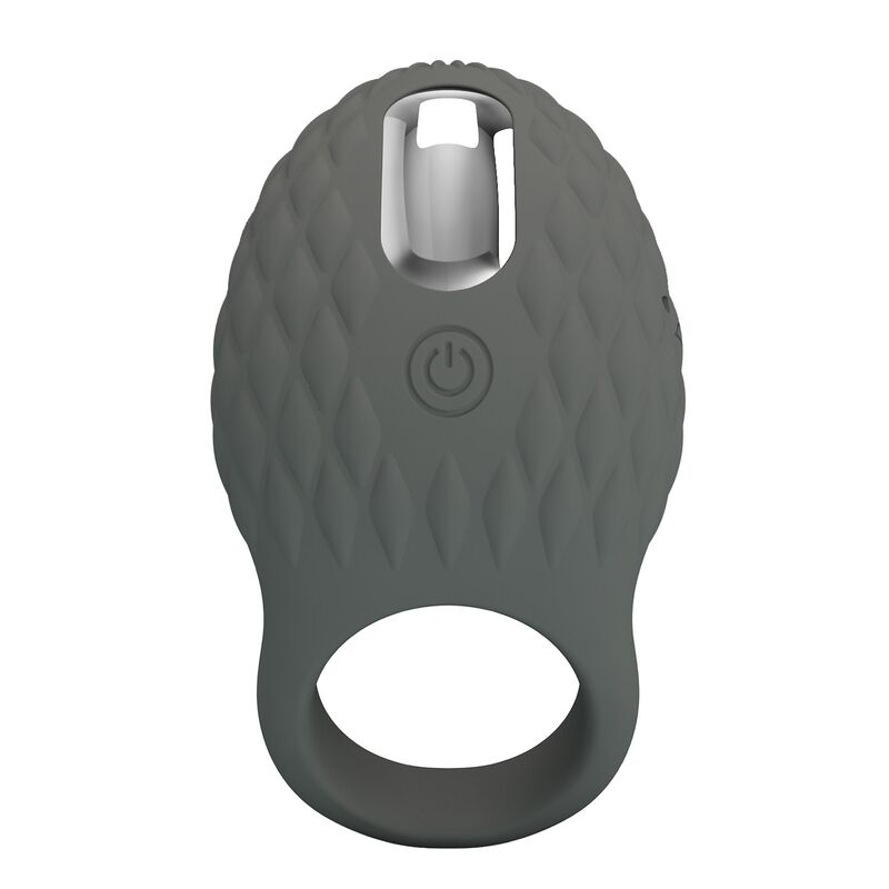 PRETTY LOVE - RECHARGEABLE TEXTURED VIBRATING RING WITH STIMULATOR
