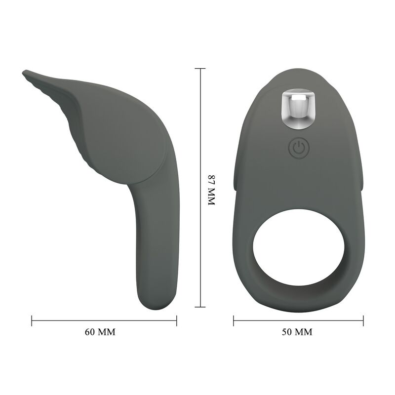 PRETTY LOVE - ANILLO VIBRADOR DE SILICONA FLEXIBLE RECARGABLE