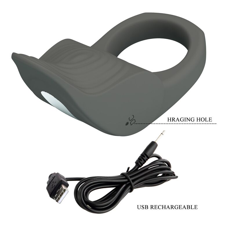 PRETTY LOVE - ANILLO VIBRADOR DE SILICONA FLEXIBLE RECARGABLE