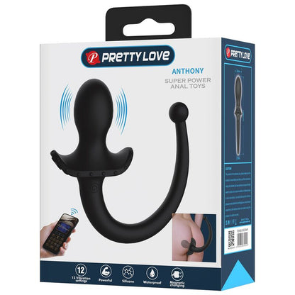 PRETTY LOVE - ANTHONY APP CONTROL ANAL AND PERINEUM VIBRATOR BLACK