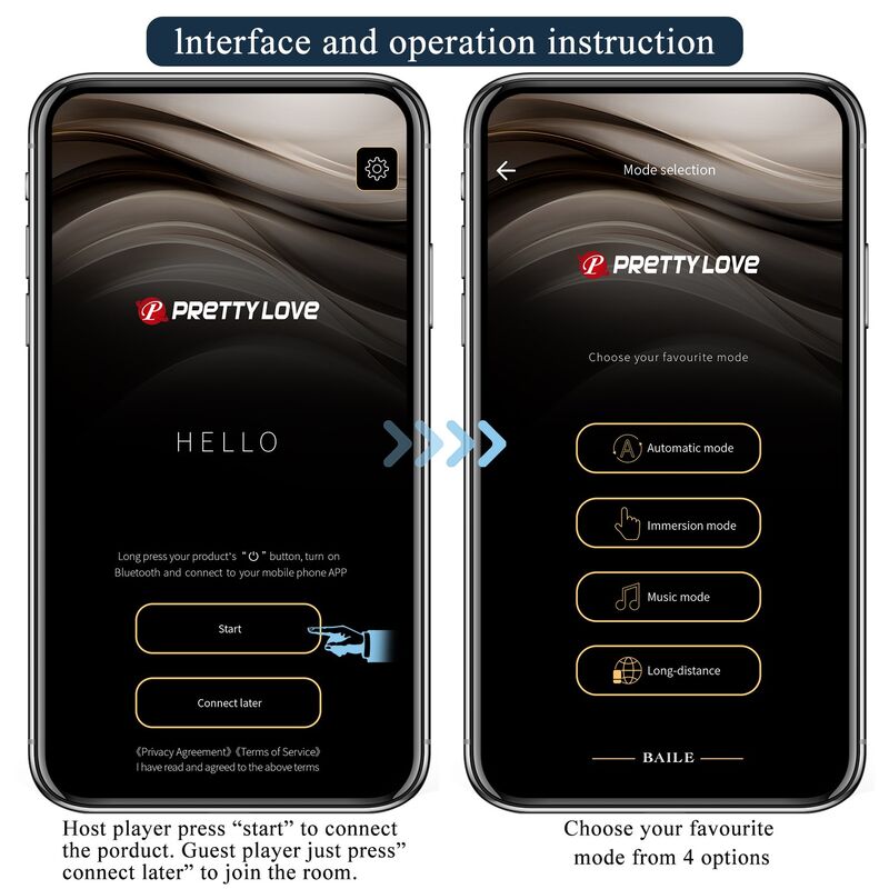 PRETTY LOVE - ANTHONY APP CONTROL ANAL AND PERINEUM VIBRATOR BLACK