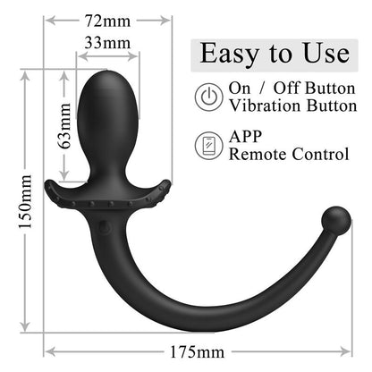PRETTY LOVE - ANTHONY APP CONTROL ANAL AND PERINEUM VIBRATOR BLACK