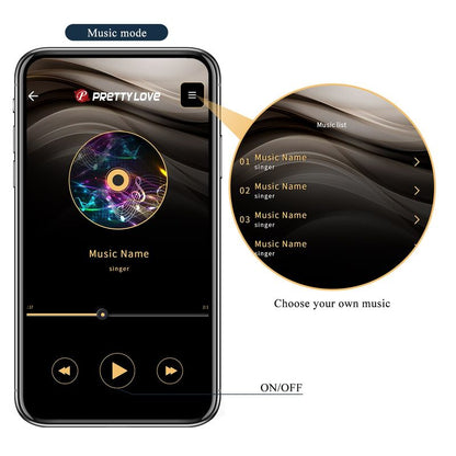 PRETTY LOVE - ANTHONY APP CONTROL ANAL AND PERINEUM VIBRATOR BLACK