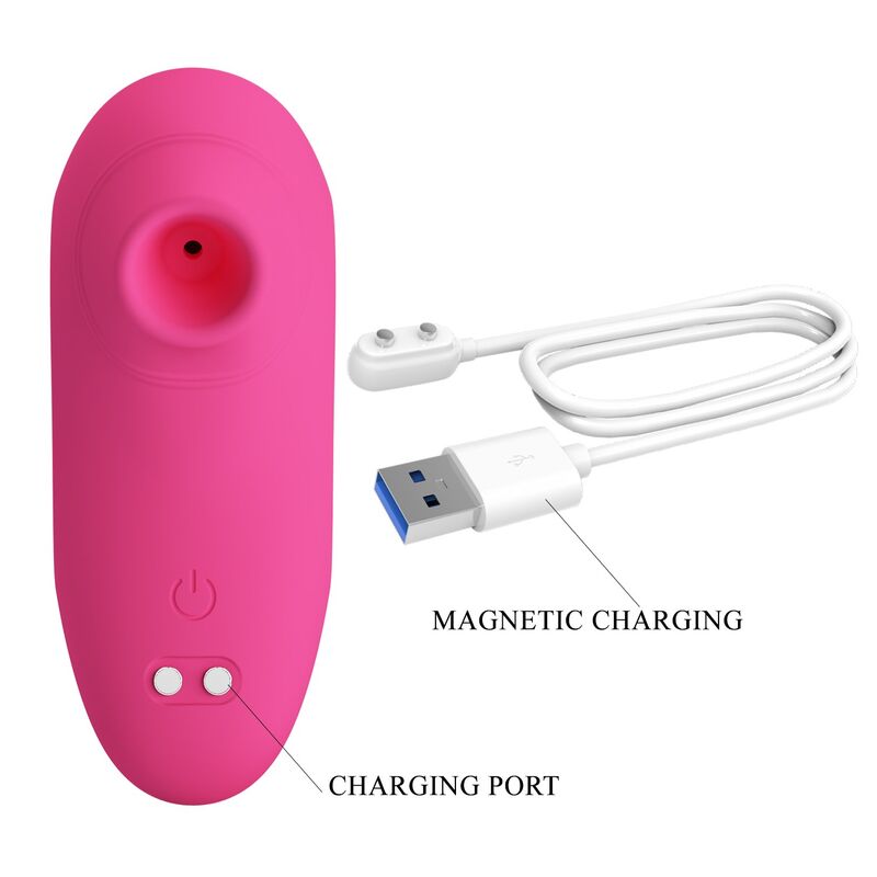 PRETTY LOVE - ARILA RECHARGEABLE CLITORAL SUCTION STIMULATOR WITH VIBRATION PINK