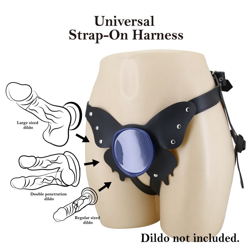 PRETTY LOVE - UNIVERSAL STRAP-ON HARNESS BRIEFS BLACK AND BLUE