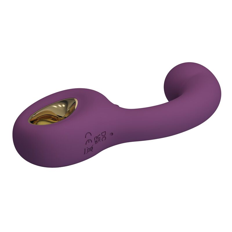 PRETTY LOVE - BRYNNLEE RECHARGEABLE VIBRATOR WITH ORAL STIMULATOR 10 VIBRATIONS & 5 LICKING FUNCTIONS PURPLE