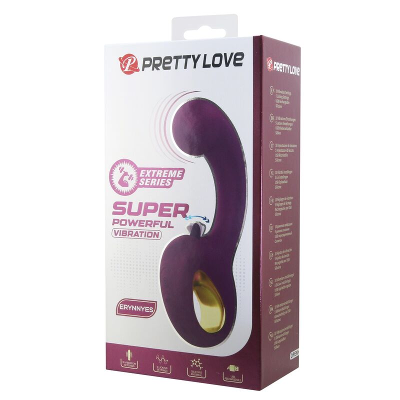 PRETTY LOVE - VIBRATEUR RECHARGEABLE BRYNNLEE AVEC STIMULATEUR ORAL 10 VIBRATIONS ET 5 FONCTIONS DE LÈCHEMENT VIOLET