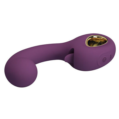 PRETTY LOVE - BRYNNLEE RECHARGEABLE VIBRATOR WITH ORAL STIMULATOR 10 VIBRATIONS & 5 LICKING FUNCTIONS PURPLE
