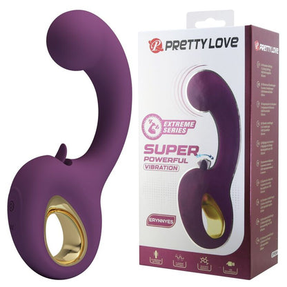 PRETTY LOVE - BRYNNLEE RECHARGEABLE VIBRATOR WITH ORAL STIMULATOR 10 VIBRATIONS & 5 LICKING FUNCTIONS PURPLE