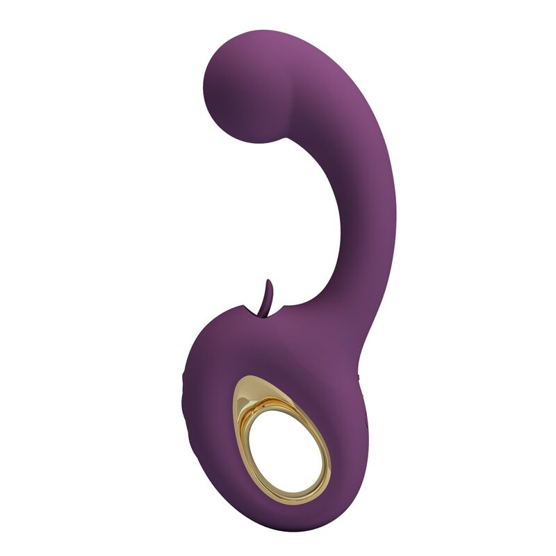 PRETTY LOVE - BRYNNLEE RECHARGEABLE VIBRATOR WITH ORAL STIMULATOR 10 VIBRATIONS & 5 LICKING FUNCTIONS PURPLE