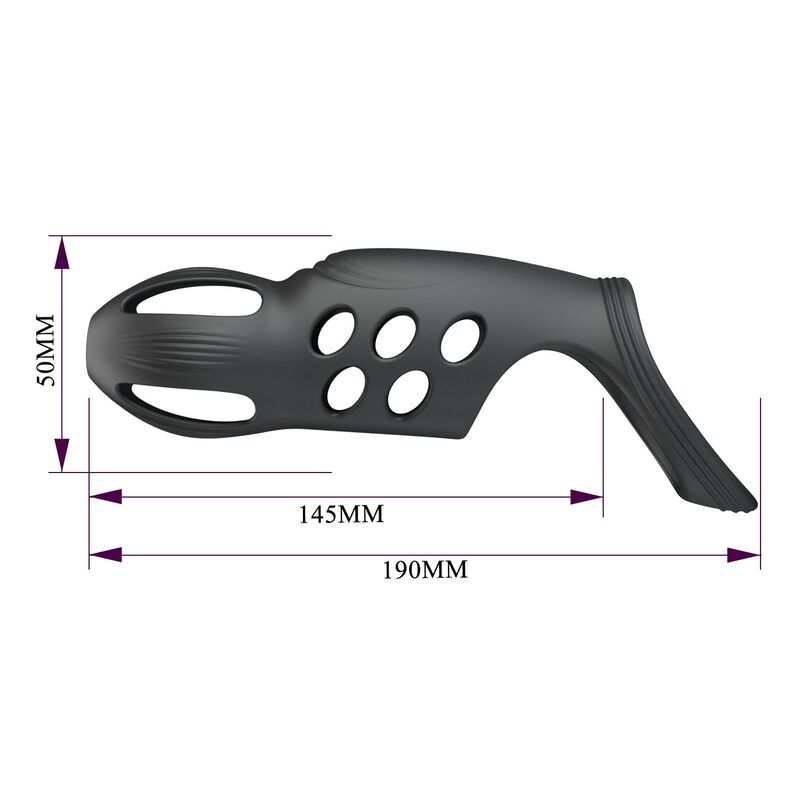 PRETTY LOVE - CRAIG RECHARGEABLE VIBRATING PENIS RING BLACK