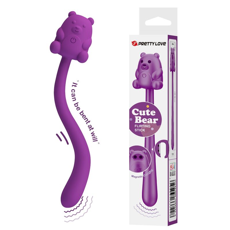 PRETTY LOVE - CUTE BEAR FLIRTING STICK RECHARGEABLE VIBRATOR