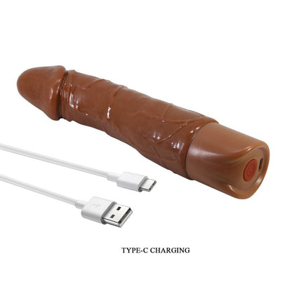 PRETTY LOVE - DONALD REALISTIC VIBRATOR 19.5 CM Ø 4 CM BROWN