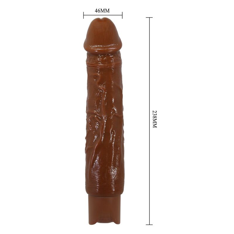 PRETTY LOVE - DUKE REALISTIC VIBRATOR 23.5 CM Ø 4.8 CM BROWN
