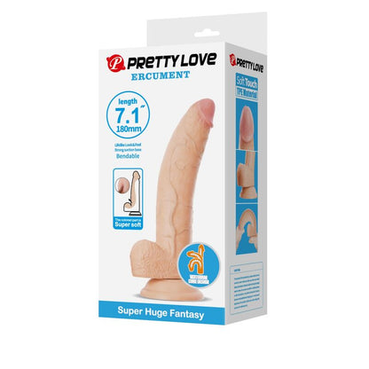 PRETTY LOVE - ELLCUMENT REALISTIC FLEXIBLE DILDO 18 CM Ø 4.5 CM TPE NATURAL